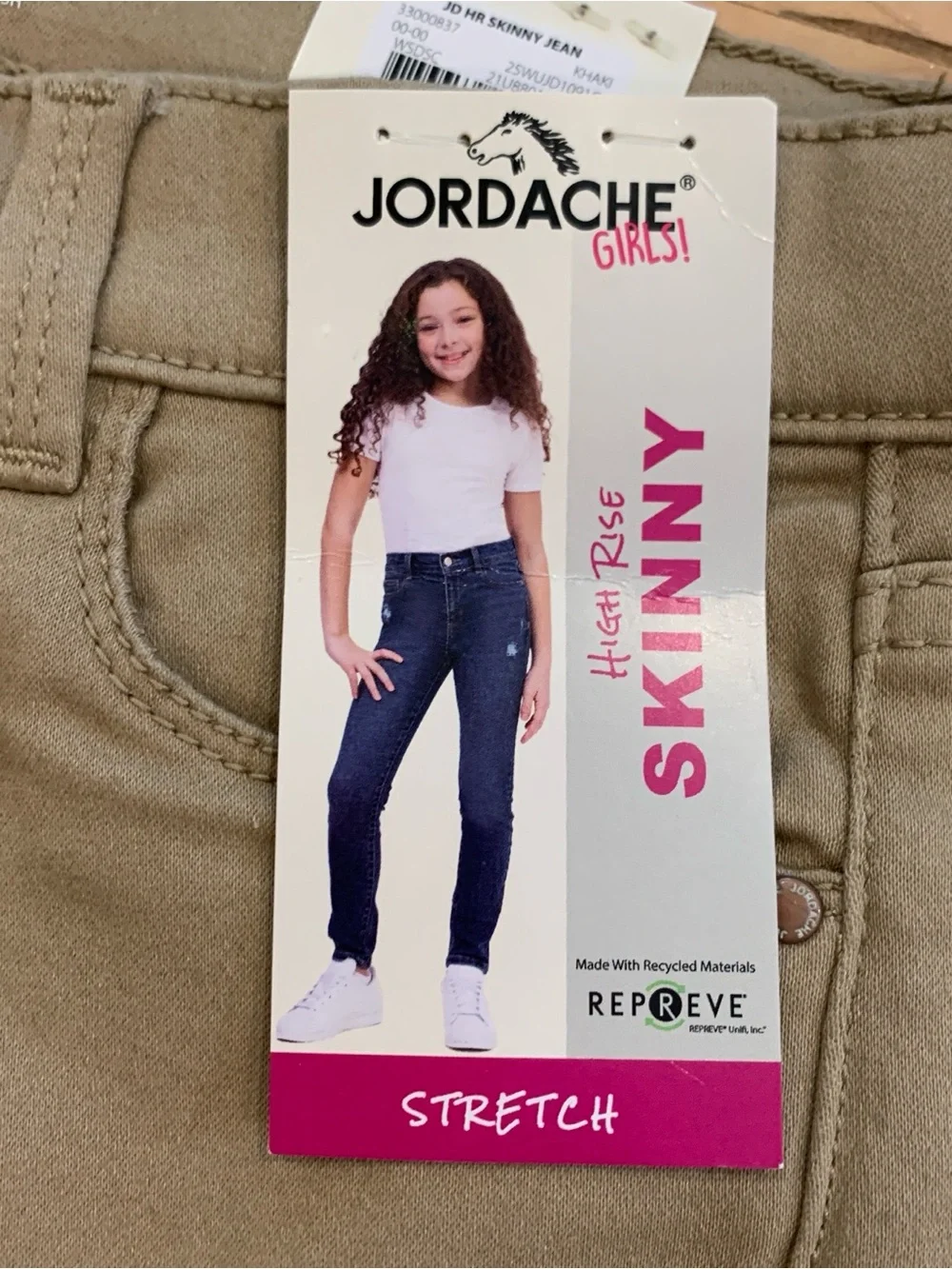Jordache Girls High Rise Skinny Jean – Size 14 Slim – New Stretch Khakis 14S
